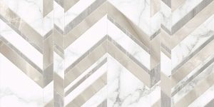 Плитка для стен Golden Tile Marmo Bianco Chevron белая 30x60