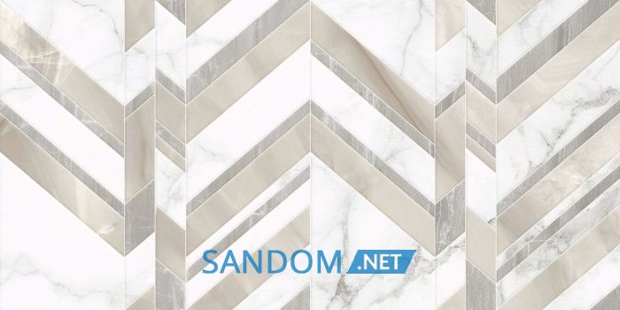 Плитка для стен Golden Tile Marmo Bianco Chevron белая 30x60