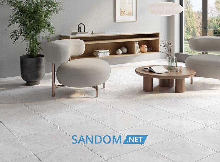 Плитка для пола Cersanit Noble stone light grey matt 42x42