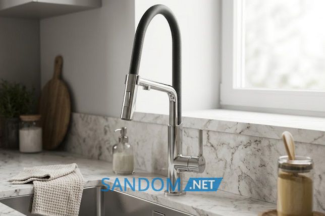 Змішувач для кухні Imprese Kucera f03403401AD з гнучким виливом та підключенням питної води