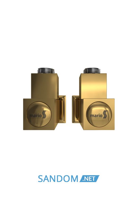 Кран для полотенцесушителя Марио угловой квадратный, G1/2" 2шт