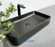 Умывальник накладной VBI TRIEST BLACK MATT 60,5x35,5